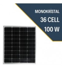 Güneş Paneli Monokristal 100Wp Lexron Marka
